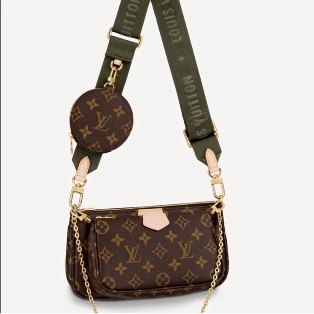 Louis Vuitton Monogram Crossbody with Green Strap